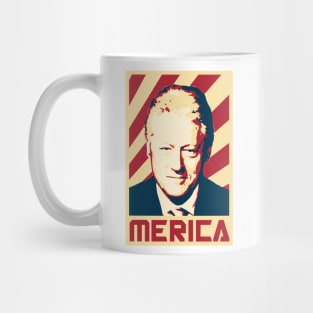 Bill Clinton Merica Retro Propaganda Mug